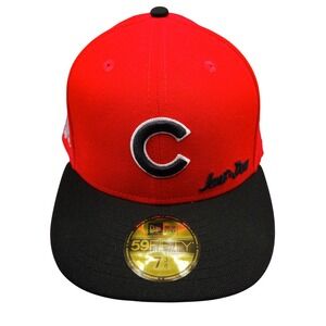 New Era Just Don Chicago Cubs 59FIFTY Fitted Hat Red Black 1990 All Star 7 3/8